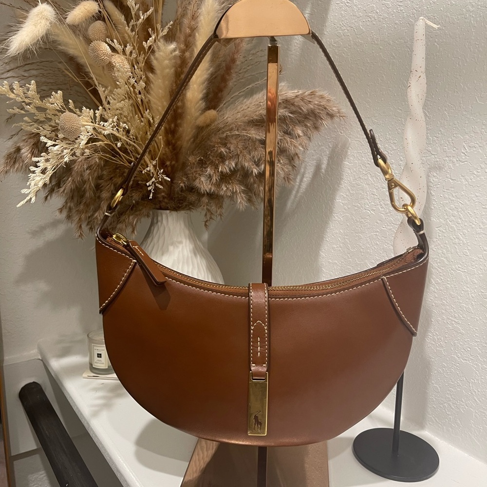 Polo by Ralph Lauren Tan Leather Shoulder Bag